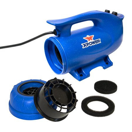 Xpower 4 HP, 150 CFM, 15 Amps, Variable Speed and Heat Brushless Professional Force Air Pet Dryer B-8S